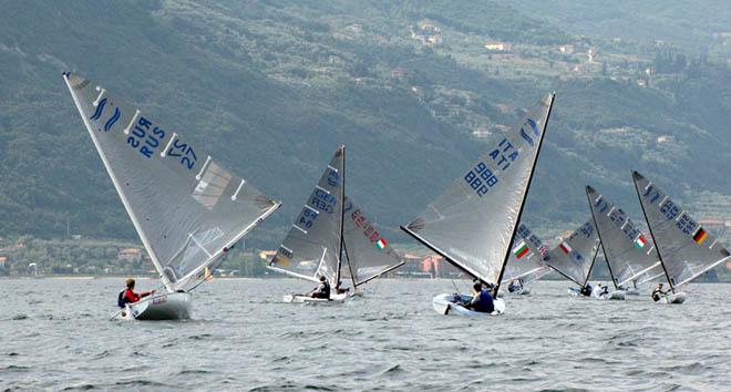 2013 Finn Silver Cup - Downwind during race 2 © Finn Class http://www.finnclass.org